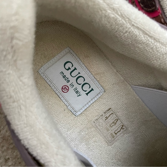 GUCCI women’s Ultrapace multicolor sneakers | snake print sz 37 - Picture 7 of 14